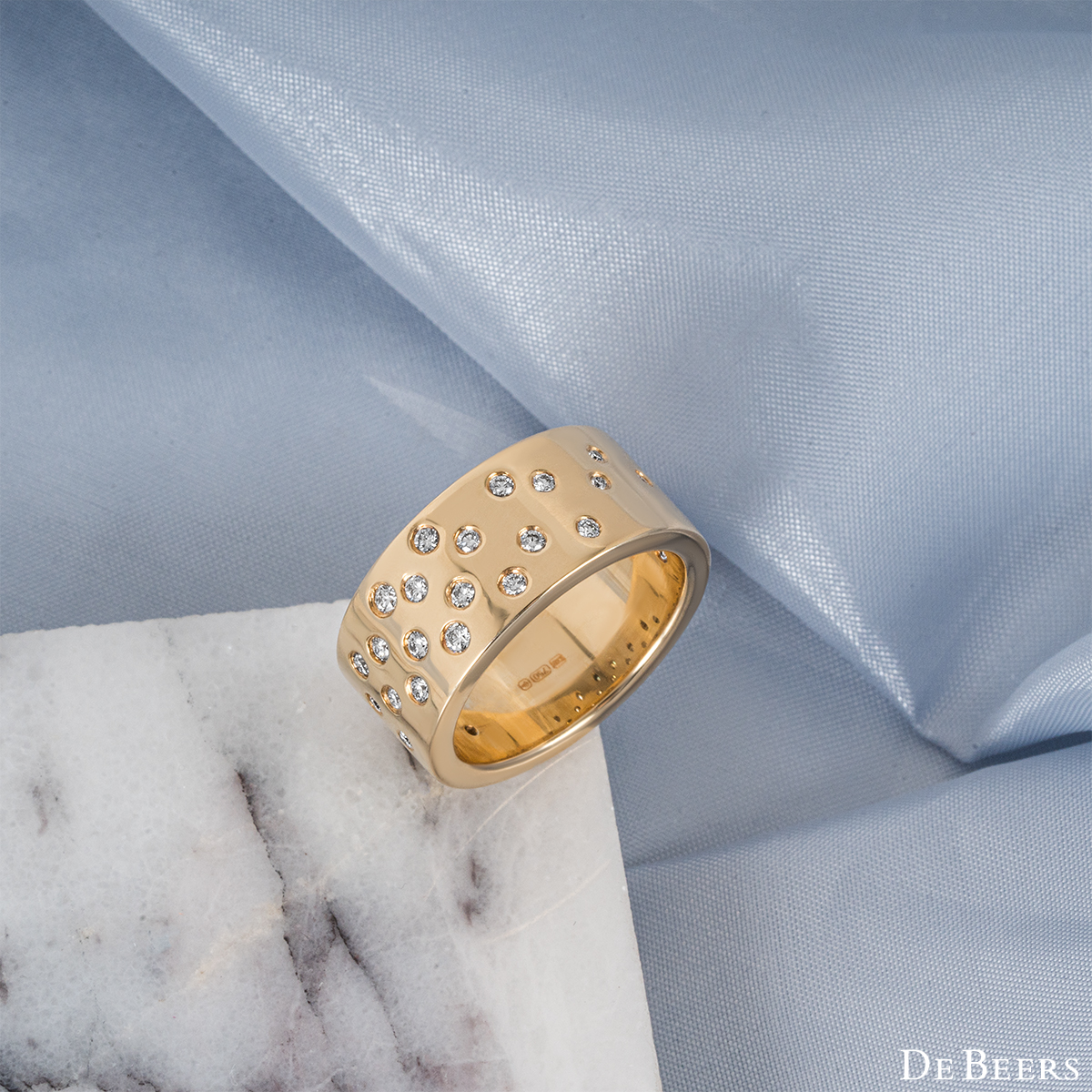 De Beers Yellow Gold Diamond Dress Ring